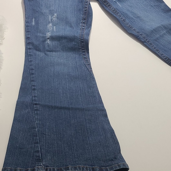 George & Martha Distressed Flare Jeans Size 12 - Picture 5 of 7